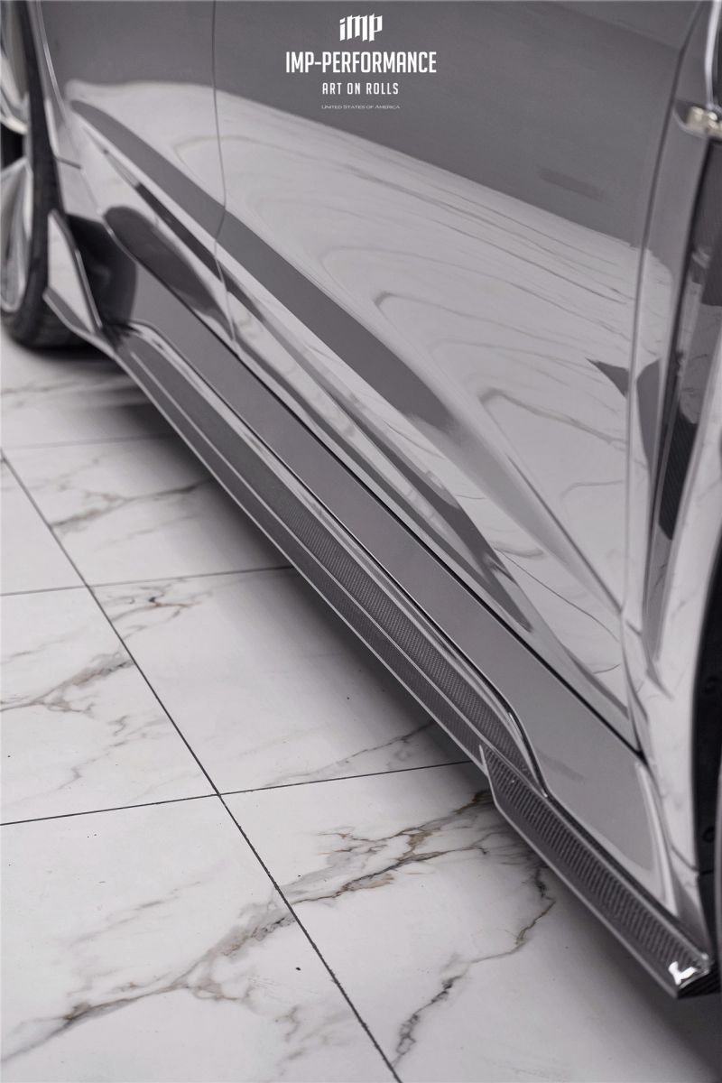 audi rs7 c8 carbon fiber side skrits